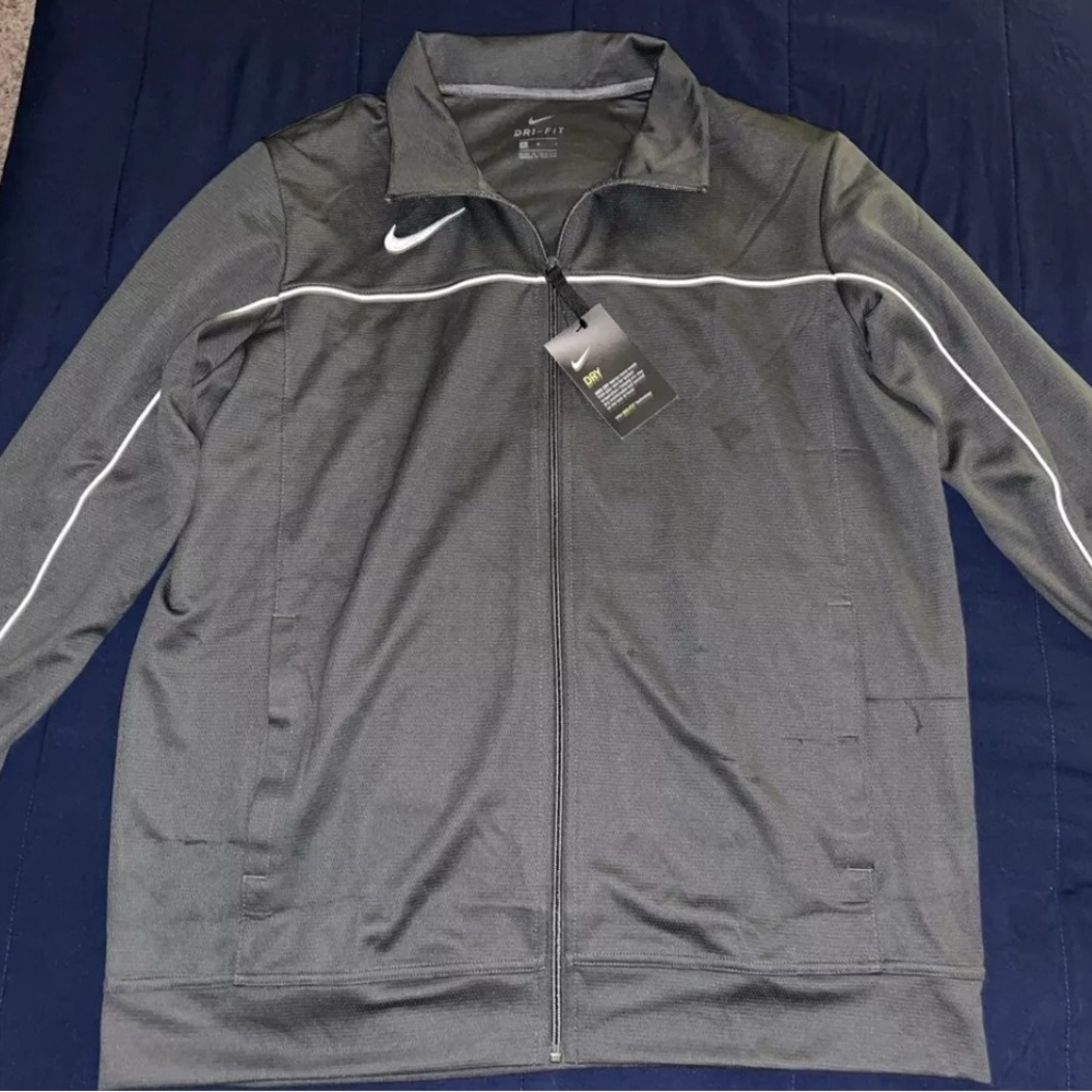 Gray Nike drifit full zip jacket